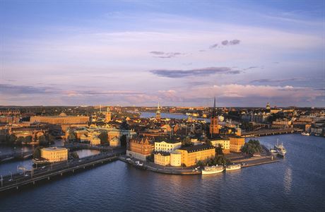 Historické centrum Stockholmu zvané Gamla Stan.