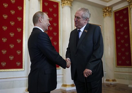 Vladimir Putin a Milo Zeman
