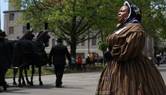 Ameriané si v dobových kostýmech pipomnli poheb Abrahama Lincolna.