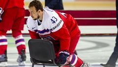 LEGRÁCKY. Úto�ník Jan Ková� p�ed oficiálním fotografováním.