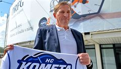 Trenér Alois Hadamczik vystoupil 7. kv�tna v Brn� na tiskové konferenci...