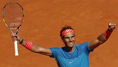 Rafael Nadal slaví v semifinále madridského turnaje výhru nad Tomáem Berdychem.