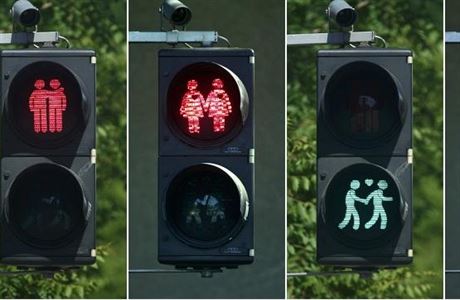 Víde instalovala semafory s homosexuálními panáky
