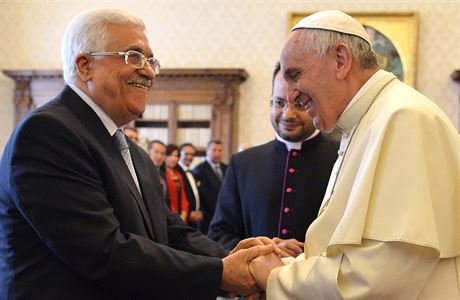 Pape Frantiek a Mahmúd Abbás se v sobotu setkali ve Vatikánu.