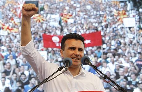 Opoziní lídr, sociální demokrat Zoran Zaev.