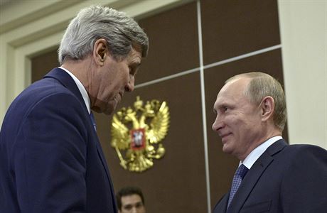 Setkání Vladimira Putina a Johna Kerryho v Soi.