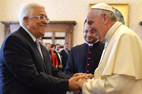 Pape Frantiek a Mahmúd Abbás se v sobotu setkali ve Vatikánu.
