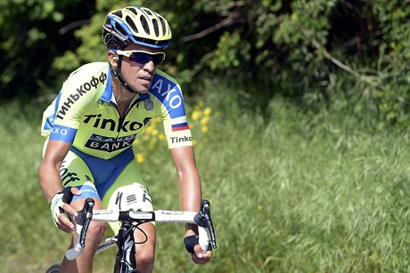 Alberto Contador ze stáje Tinkoff-Saxo.