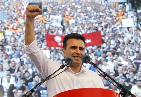 Opoziní lídr, sociální demokrat Zoran Zaev.