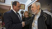 Francois Hollande a FIdel Castro.