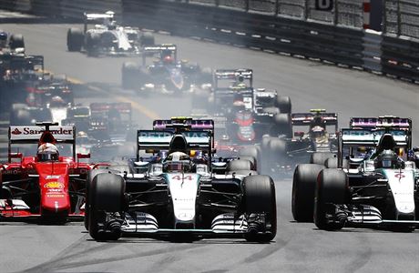 Momentka z Velké ceny Monaka F1.