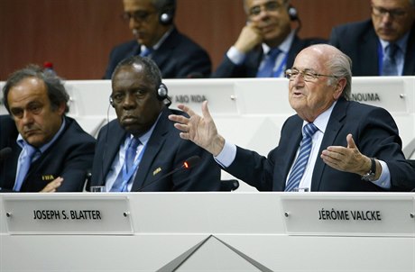 Joseph Blatter na kongresu FIFA v Curychu.
