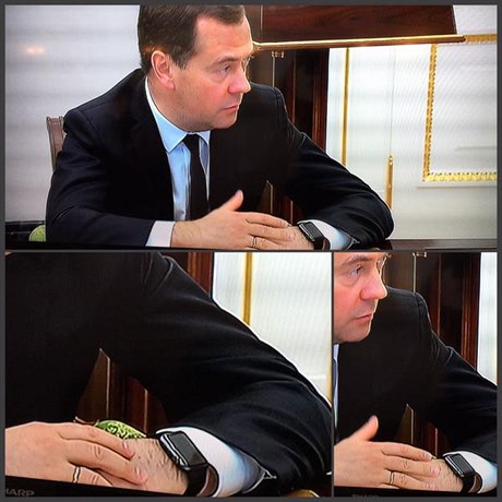 Ruský premiér Dmitrij Medvedv si vzal na poradu u prezidenta Putina módní...