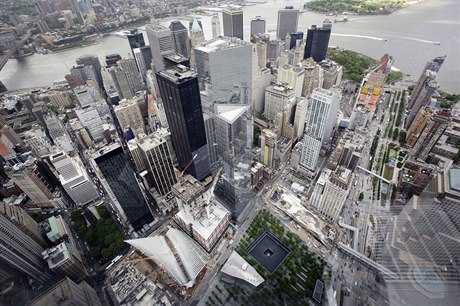 Výhled z nové observatoe v New Yorku nabízí pohled na Manhattan.