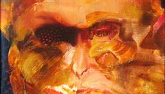 Rumunský pavilón. Adrian Ghenie: Charles Darwin ve v�ku 40 let.