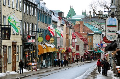 Quebec. Ulice svatého Ludvíka.