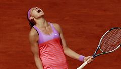 EUFORIE. Lucie afáová slaví postup do semifinále Roland Garros.