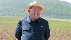 Severokorejský vdce Kim ong-un na inspekci farmy . 1116 (snímek - KCNA).