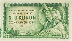 Stokorunová bankovka z roku 1961.