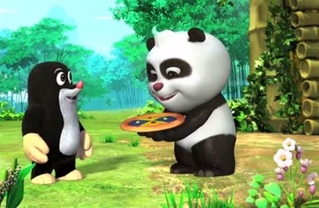 Krteek a panda v pilotním dílu nového seriálu.