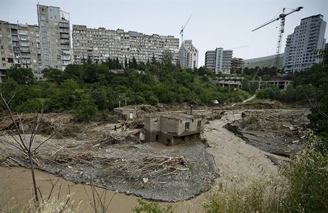Oblast Tbilisi zasaená povodnmi.
