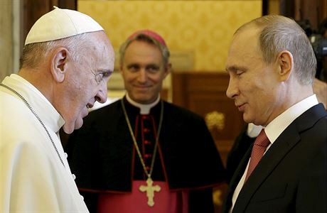 Ruský prezident Vladimír Putin na návtv papee ve Vatikánu.