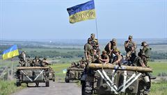 Pesun ukrajinských voják v Doncké oblasti.