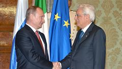 Italský a ruský prezident pi setkání v ím.