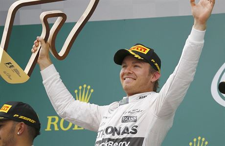 Nico Rosberg na stupnch vtz.