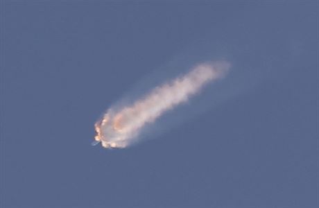 Nosn raketa explodovala po 2 minutch od startu.