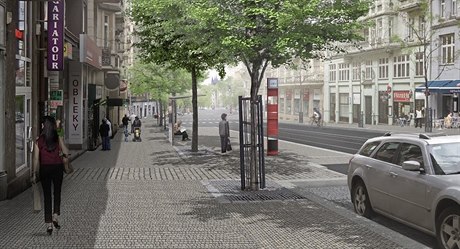Ukázka chystaných změn na pražské Vinohradské ulici