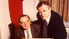 Fotografie pou�itá v roce 1990 na první leták informacemi pro poslucha�e...