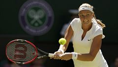 6:1, 6:0. Obhájkyně Kvitová prolétla do 2. kola Wimbledonu za 35 minut
