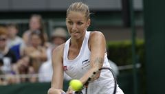 Karolína Plíková ve Wimbledonu.