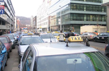 Ilustraní foto: Stávka praských taxi