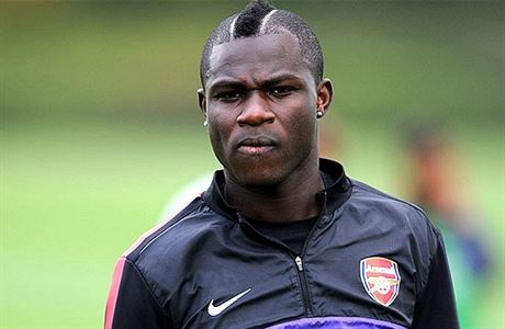 Emmanuel Frimpong na tréninku Arsenalu.