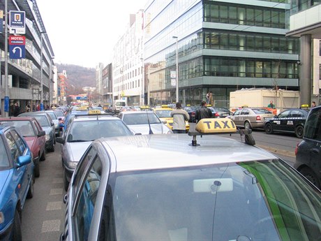 Ilustraní foto: Stávka praských taxi
