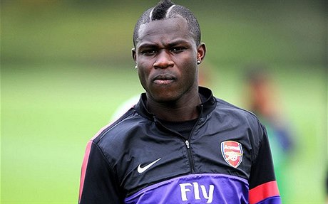 Emmanuel Frimpong na tréninku Arsenalu.