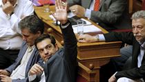 eck premir Tsipras hlasoval pro podmnky eurozny.