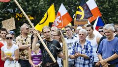 Úastníci demonstrace na Václavském námstí.