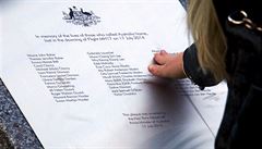 Památník australským obtem tragédie letu MH17.