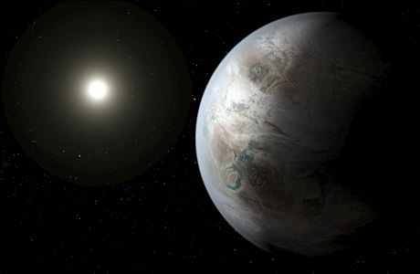 Ilustrace planety Kepler-452b.
