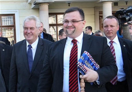 Prezident Miloš Zeman v Karviné na setkání s občany na Masarykově náměstí,...