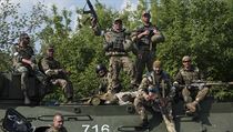 Ukrajint vojci v Donck oblasti.