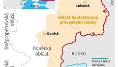 Oblast kontrolovaná proruskými rebely.