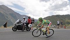 Slovák Peter Sagan, dritel zeleného trikotu pro nejlepího sprintera, pi...