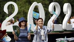 Podporovatelky kandidátského m�sta Almaty.