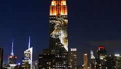 Na Empire State Building se promítaly obrazy ohroených zvíecích druh.
