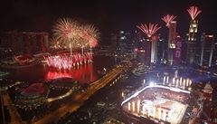 Oslavy 50. výroí nezávislosti zem v centru Singapuru.