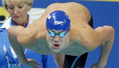 JAKO KOKA. Momentka z plaveckého mistrovství svta v Kazani: Brit James Guy...